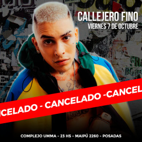 Evento cancelado - Entradas para Callejero Fino - UMMA viernes 07/10